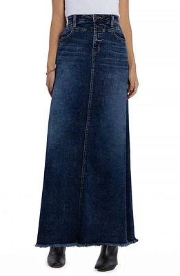 Wash Lab Denim The Lowdown Maxi Skirt Blue at Nordstrom,