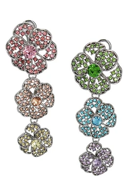 Kurt Geiger London Crystal Flower Drop Earrings in Multi at Nordstrom