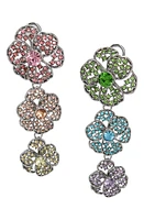 Kurt Geiger London Crystal Flower Drop Earrings in Multi at Nordstrom