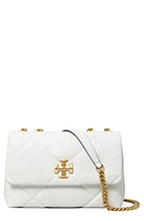 Tory Burch Small Kira Diamond Quilted Convertible Leather Shoulder Bag in Blanc at Nordstrom