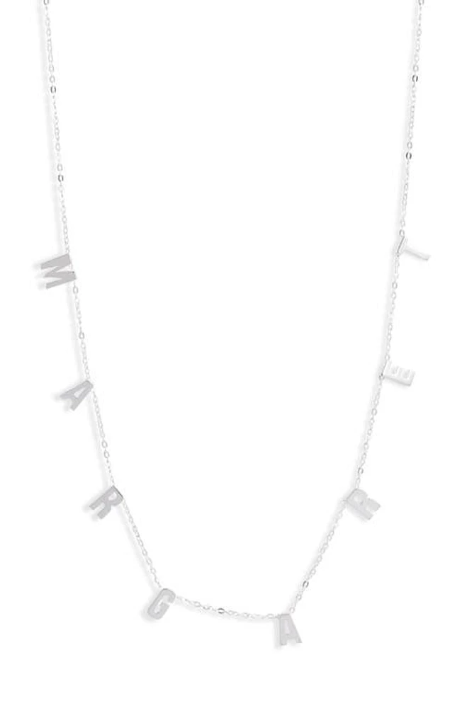 Argento Vivo Sterling Silver Argento Vivo Personalized Dangle Charm Necklace at Nordstrom