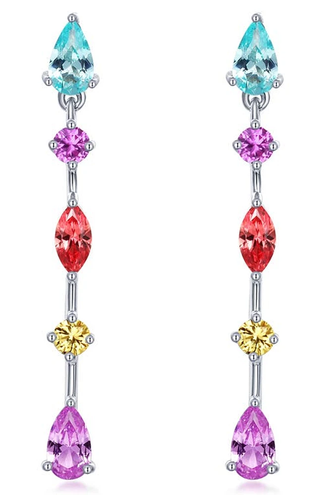 Lafonn Fancy Created Sapphire Drop Earrings in Assorted at Nordstrom