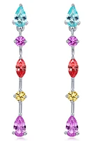 Lafonn Fancy Created Sapphire Drop Earrings in Assorted at Nordstrom