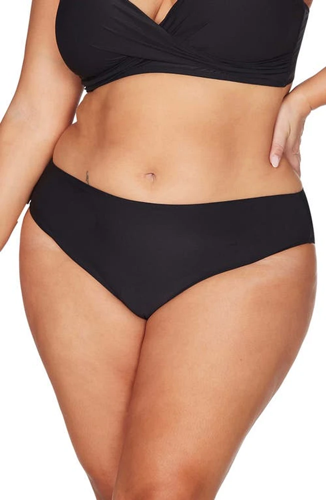 Artesands Hues Monet Curve Fit Bikini Bottoms in Black at Nordstrom, Size 16