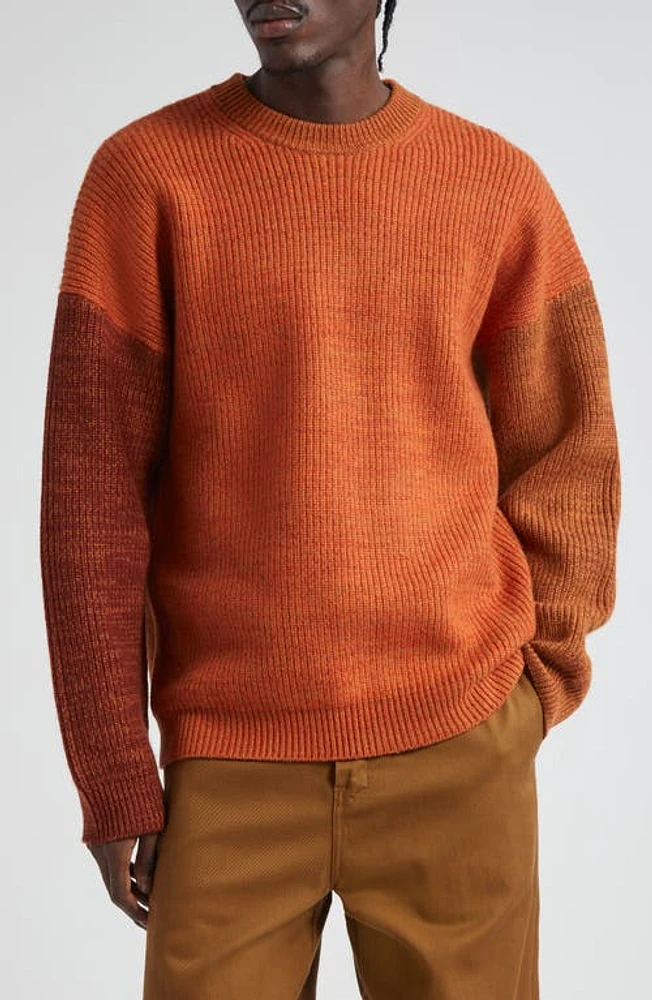 Waste Yarn Project Odd Colorblock Wool Blend Sweater at Nordstrom,