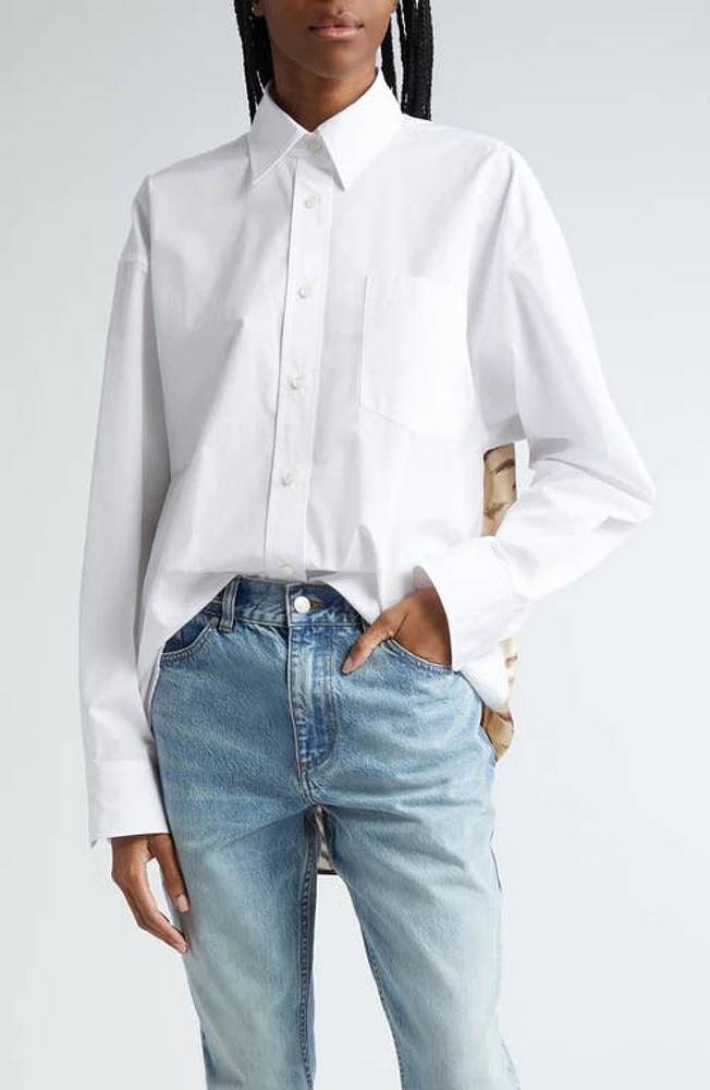 Stella McCartney Oversize Cotton Button-Up Shirt 9500 - Natural at Nordstrom, Us