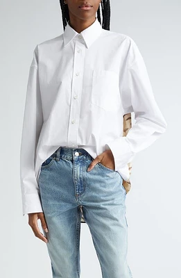 Stella McCartney Oversize Cotton Button-Up Shirt 9500 - Natural at Nordstrom, Us