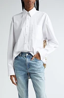 Stella McCartney Oversize Cotton Button-Up Shirt 9500 - Natural at Nordstrom, Us