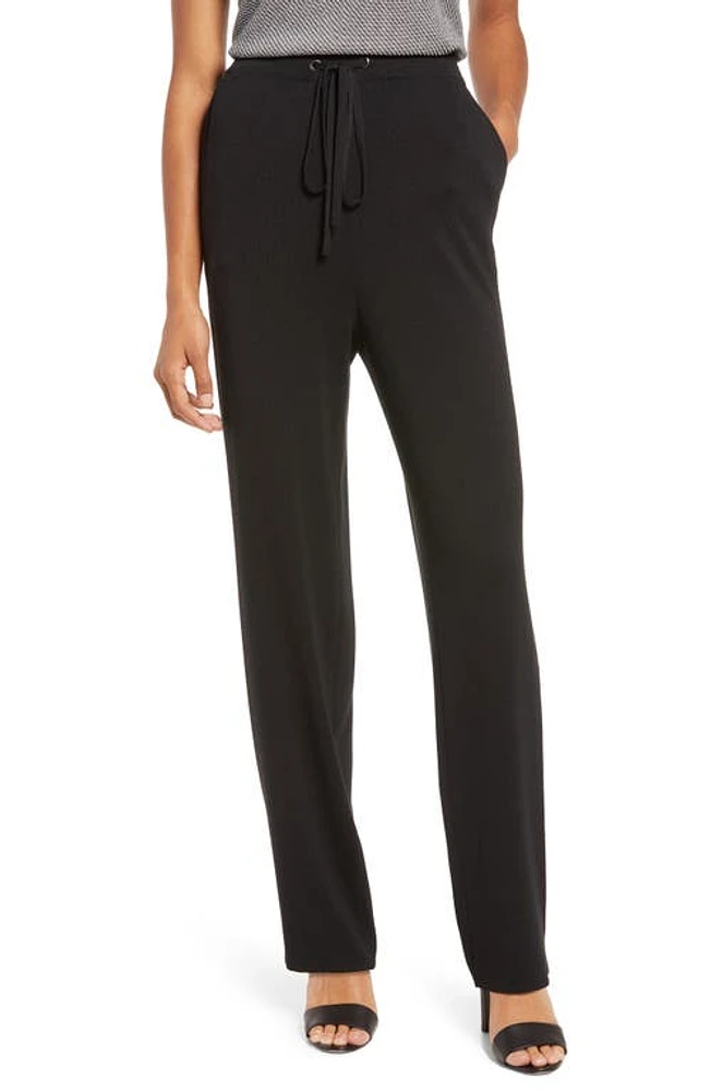 Ming Wang Women's Knit Drawstring Pants Black at Nordstrom,