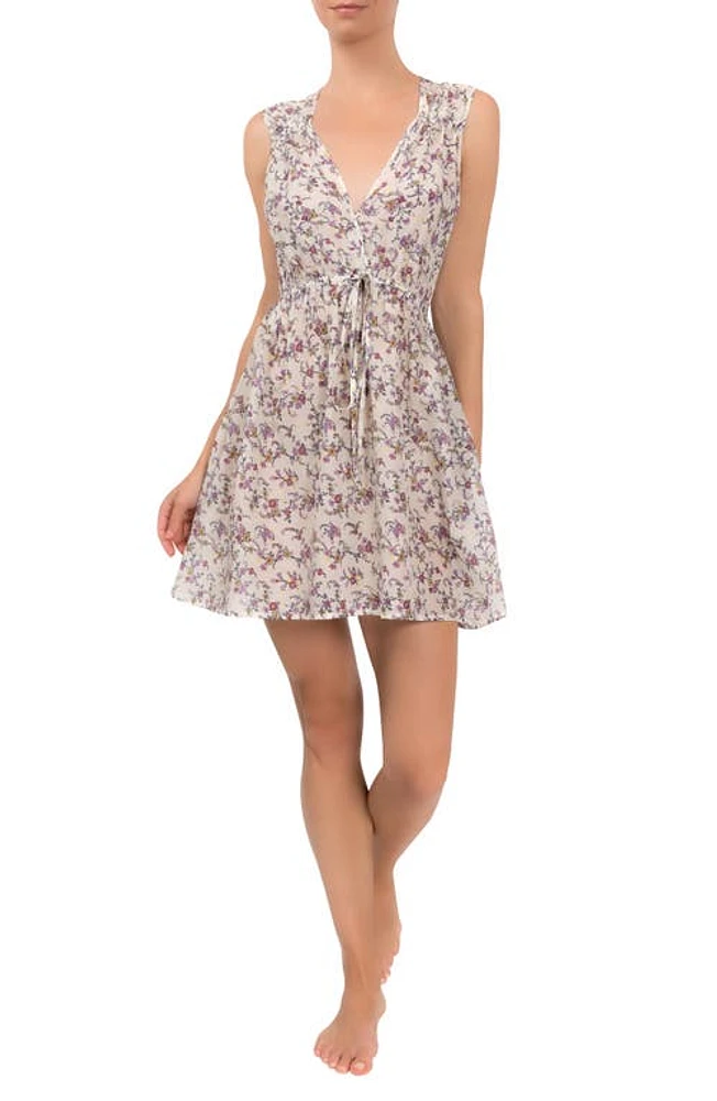 Everyday Ritual Dawn Floral Print Cotton & Silk Nightgown Meadow at Nordstrom,