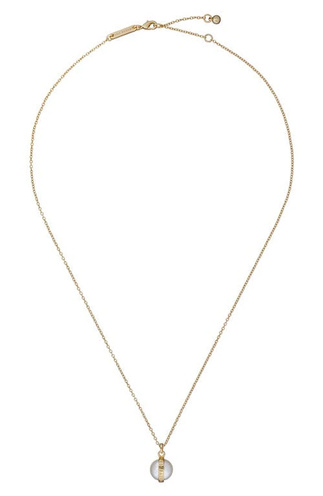 Ted Baker London Perreti Imitation Pearl Pendant Necklace in Gold Tone/Pearl at Nordstrom