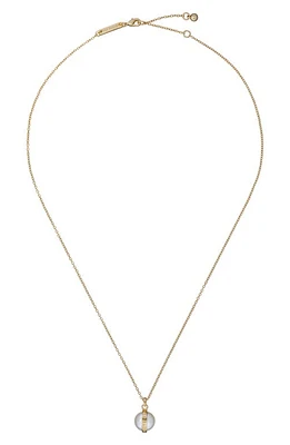 Ted Baker London Perreti Imitation Pearl Pendant Necklace in Gold Tone/Pearl at Nordstrom