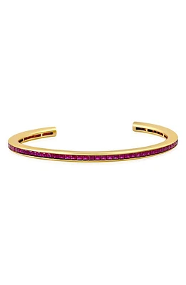 Crislu Cubic Zirconia Cuff Bracelet in Ruby at Nordstrom