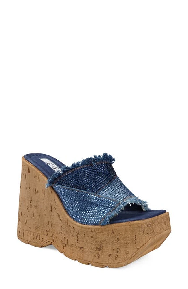 ZIGI Yulixa Wedge Platform Sandal Denim at Nordstrom,