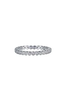 Lafonn Simulated Diamond Eternity Band in Silver/clear at Nordstrom, Size 9