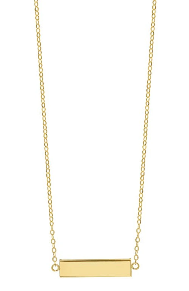 Bony Levy 14K Gold Bar Pendant Necklace in 14K Yellow Gold at Nordstrom, Size 18