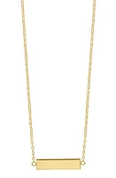 Bony Levy 14K Gold Bar Pendant Necklace in 14K Yellow Gold at Nordstrom, Size 18