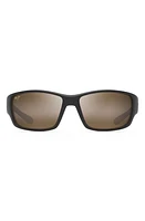 Maui Jim Local Kine 61mm Polarized Sunglasses in Dk Brown/Tan/Cream at Nordstrom