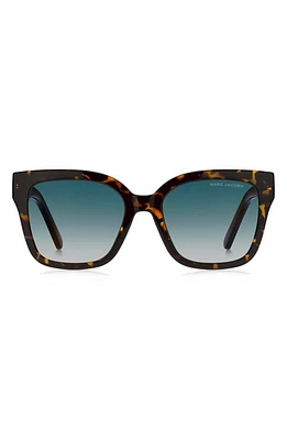 Marc Jacobs 53mm Gradient Square Sunglasses in Havana/Blue Shaded at Nordstrom