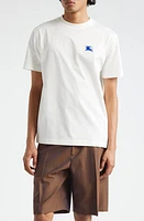 burberry Embroidered Logo Cotton T-Shirt Salt at Nordstrom,