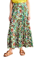 Boden Lorna Tiered Maxi Skirt Ivory Paisley Azure at Nordstrom,