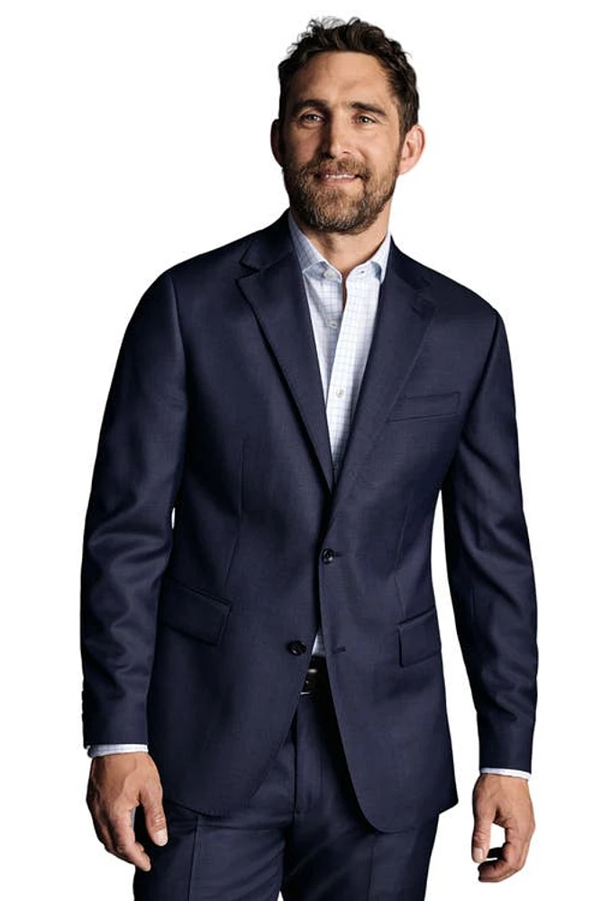 Charles Tyrwhitt Slim Fit Natural Stretch Twill Suit Jacket Royal Blue at Nordstrom,