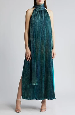 Black Halo Henna Metallic Shift Gown Sparklyng Oasis at Nordstrom,