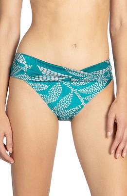 Robin Piccone Romy Twist Bikini Bottoms in Ocean at Nordstrom, Size Medium