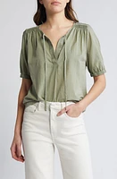 Treasure & Bond Tie Neck Cotton Top at Nordstrom,