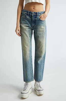 R13 Romeo Distressed Straight Leg Jeans Arnett Indigo at Nordstrom,