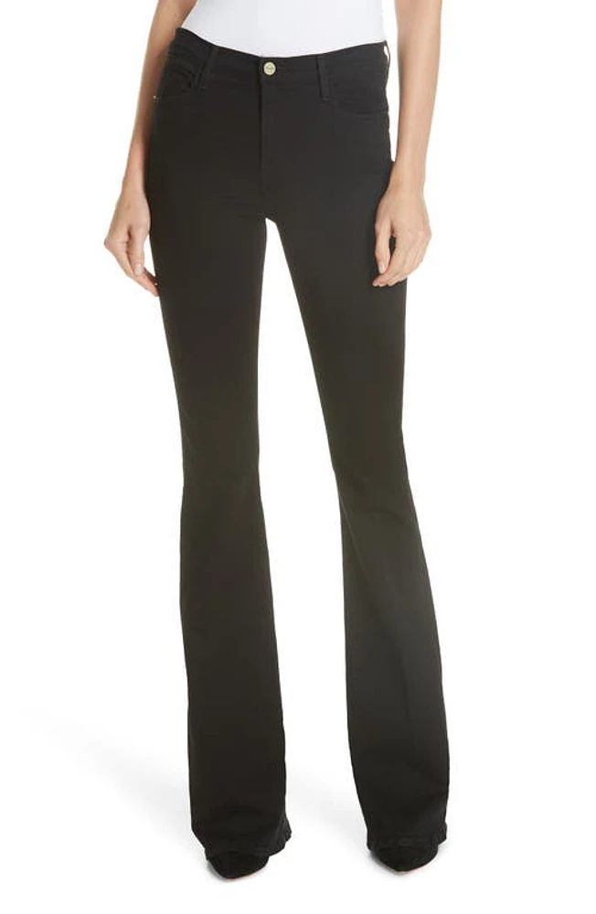 FRAME Le High Flare Jeans Film Noir at Nordstrom,