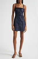 Cinq à Sept Xia Bow Detail Denim Dress Indigo at Nordstrom,