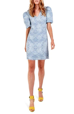 AS by DF Ischia Print Puff Sleeve Dress at Nordstrom,