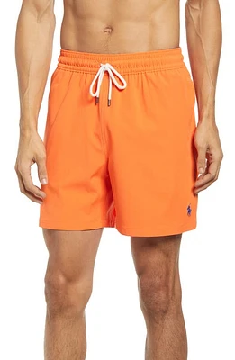 Polo Ralph Lauren Traveler Swim Trunks in Sailing Orange at Nordstrom, Size Small