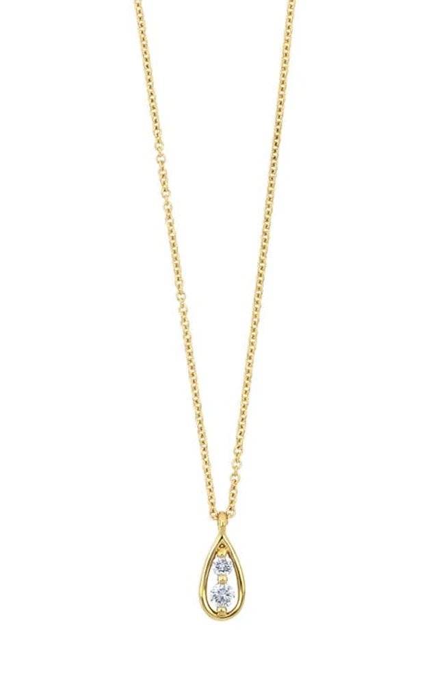 Bony Levy Florentine Diamond Pear Pendant Necklace in 18K Yellow Gold at Nordstrom