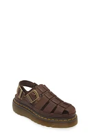 Dr. Martens Wrenlie Fisherman Sandal Dark Brown Grizzly at Nordstrom,