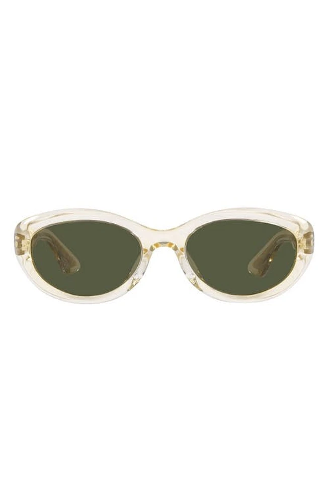 Oliver Peoples x KHAITE 1969C 53mm Oval Sunglasses in Light Beige at Nordstrom