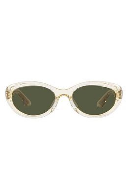 Oliver Peoples x KHAITE 1969C 53mm Oval Sunglasses in Light Beige at Nordstrom