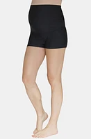 Mermaid Maternity Foldover Boyshort Swim Bottoms in Black at Nordstrom, Size Xx-Large