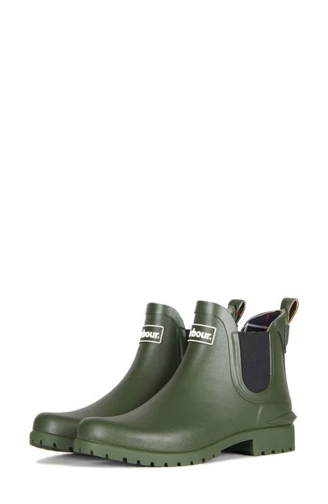 Barbour Wilton Chelsea Rain Boot Olive at Nordstrom,