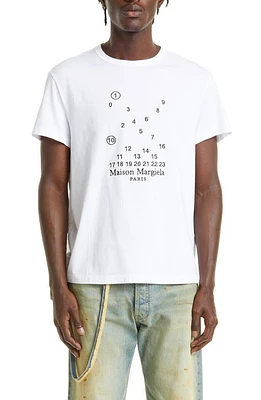 Maison Margiela Number Logo Cotton T-Shirt White at Nordstrom,