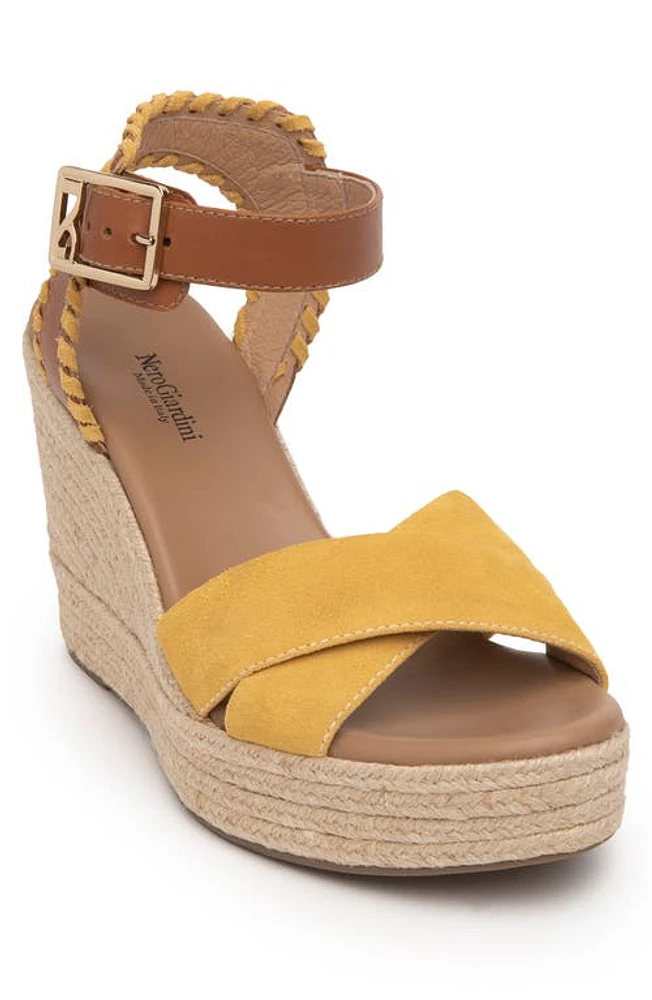 NeroGiardini Espadrille Wedge Sandal Sun Yellow at Nordstrom,