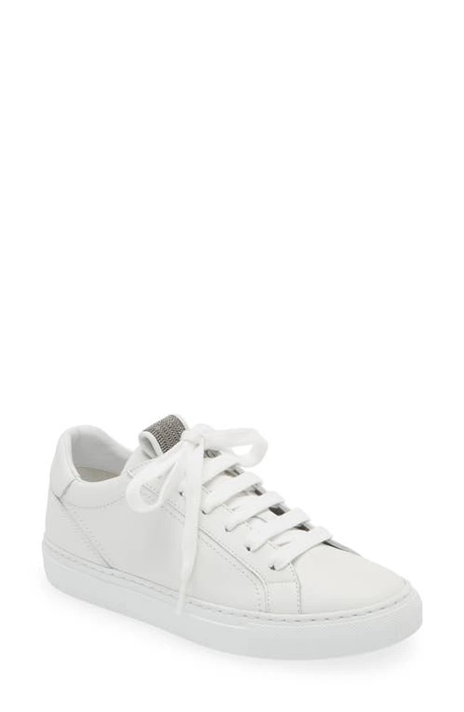 Brunello Cucinelli Monili Low Top Sneaker White at Nordstrom,