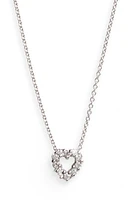 Roberto Coin 'Tiny Treasures' Diamond Heart Pendant Necklace in White at Nordstrom