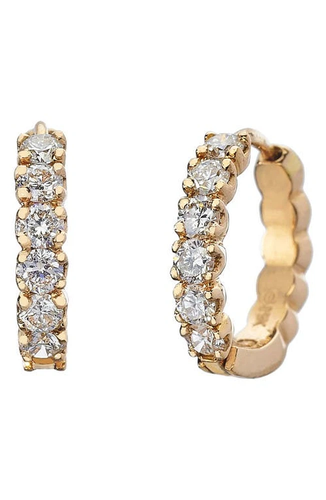 Sethi Couture Zelda Diamond Huggie Earrings in 18K Yg at Nordstrom