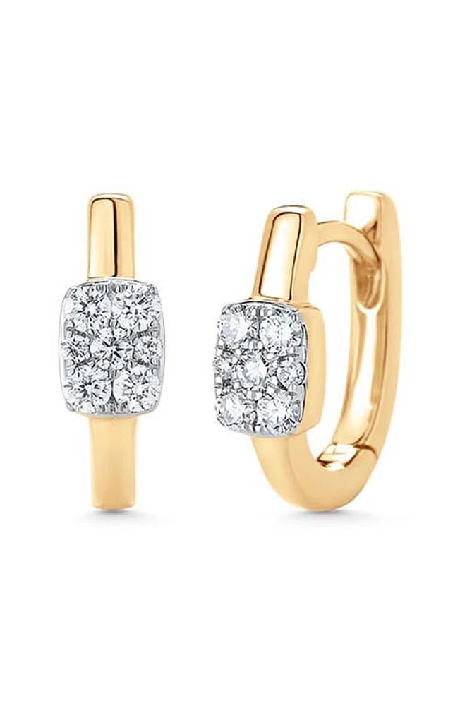 Sara Weinstock Unity Reverie Diamond Cushion Huggie Earrings in Yellow Gold/Diamond at Nordstrom