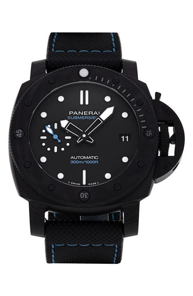 Watchfinder & Co. Panerai Preowned 2022 Submersible Automatic Rubber Strap Watch, 42mm in Black at Nordstrom