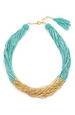 Deepa Gurnani Loretta Beaded Layered Necklace in Turquoise at Nordstrom