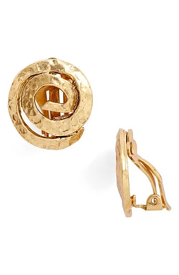 Karine Sultan Circular Clip Statement Earrings in Gold at Nordstrom