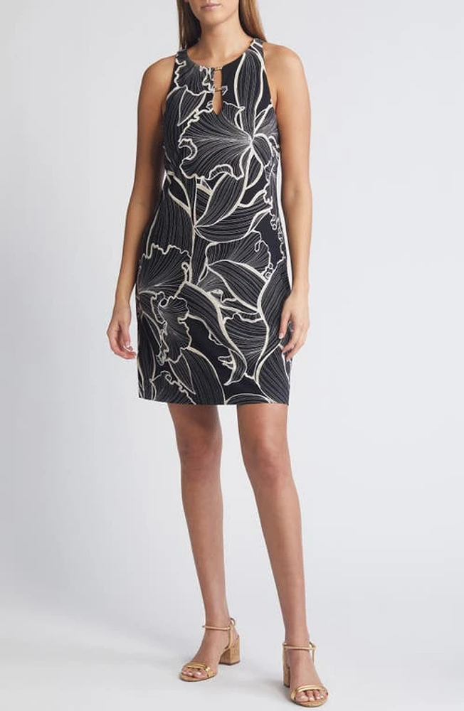 Tommy Bahama Jasmina Bella Blooms Sleeveless Minidress Black at Nordstrom,